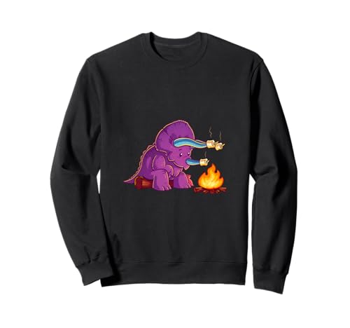 Lustiger Triceratops Camping Marshmallow Kinder Dinosaurier Sweatshirt Lustiger Triceratops Camping Marshmallow Kinder Dinosaurier Sweatshirt von Camping Dinosaur Designs for Kids