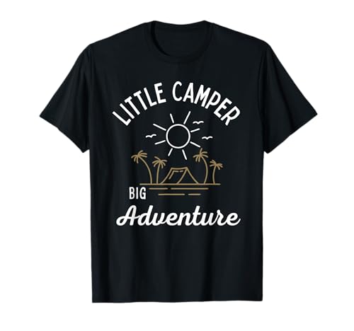 Little Camper Big Adventure Kinder Camping T-Shirt Little Camper Big Adventure Kinder Camping T-Shirt von Camping Outdoor Kleidung und Zubehör