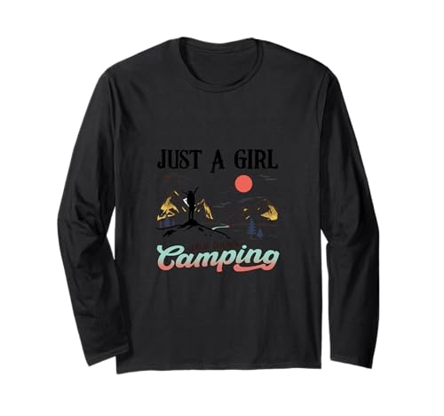 Nur EIN Mädchen, das Camping, Sonne und Montana für Frauen liebt Langarmshirt Nur EIN Mädchen, das Camping, Sonne und Montana für Frauen liebt Langarmshirt von Camping Sun