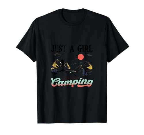 Nur EIN Mädchen, das Camping, Sonne und Montana für Frauen liebt T-Shirt Nur EIN Mädchen, das Camping, Sonne und Montana für Frauen liebt T-Shirt von Camping Sun