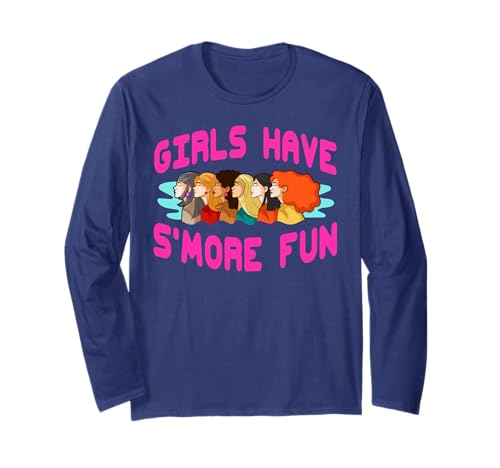 Mädchen haben mehr Spaß Lagerfeuer Spruch Langarmshirt Mädchen haben mehr Spaß Lagerfeuer Spruch Langarmshirt von Camping Witz Abenteuer Spruch für Frauen