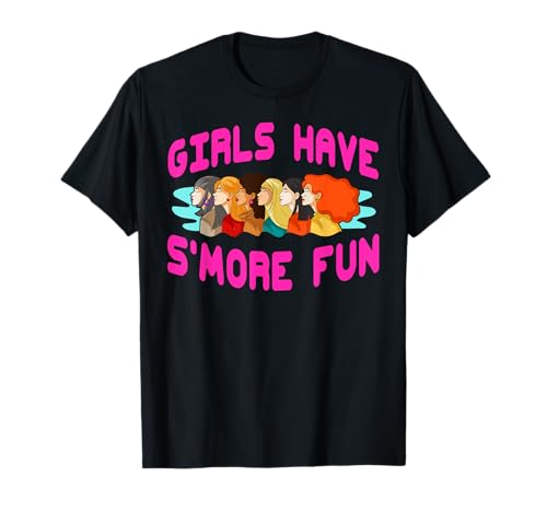 Mädchen haben mehr Spaß Lagerfeuer Spruch T-Shirt Mädchen haben mehr Spaß Lagerfeuer Spruch T-Shirt von Camping Witz Abenteuer Spruch für Frauen