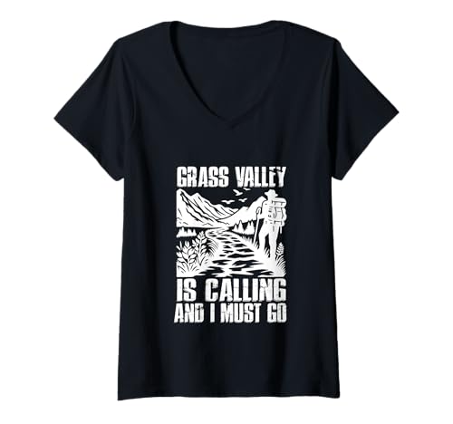 Damen Camping Pfadfinder Berg Wandern Wald Campers Abenteuer T-Shirt mit V-Ausschnitt Damen Camping Pfadfinder Berg Wandern Wald Campers Abenteuer T-Shirt mit V-Ausschnitt von Camping and Hiking Designs