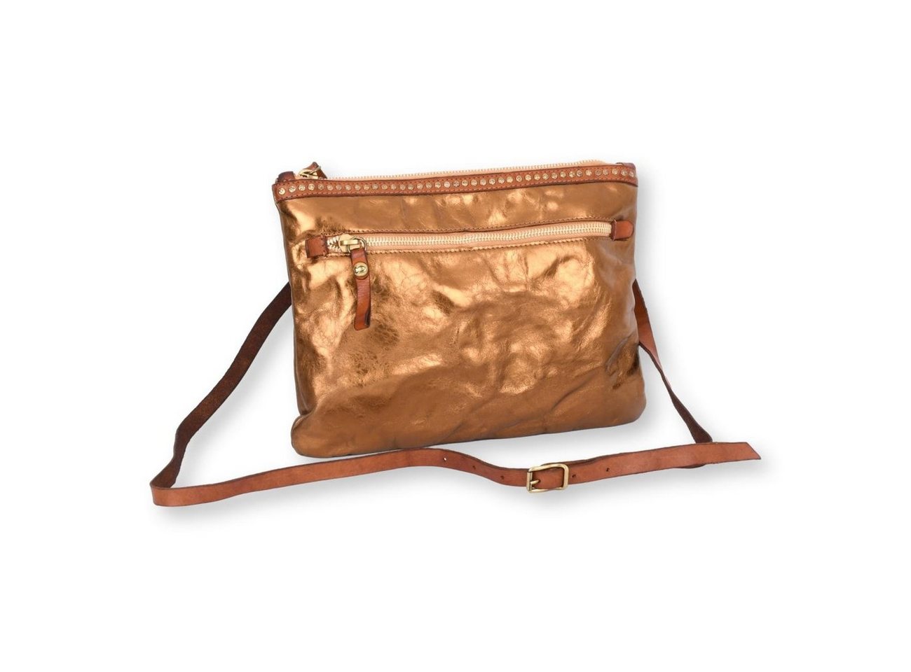 Campomaggi Handtasche / Clutch Busta Piatta Bronzo+T/ Cognac von Campomaggi