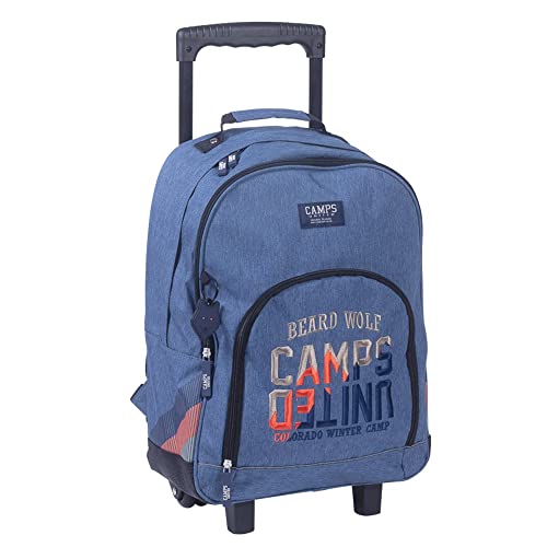 Camps Boy Beard Wolf 43 cm High End Trolley Rucksack, blau von Camps