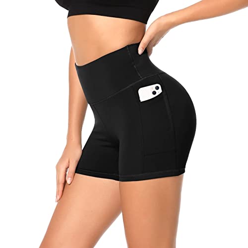 Campsnail Radlerhose Damen mit Taschen Kurze Leggings Damen High Waist Yoga Shorts Blickdicht Sporthose Hotpants von Campsnail