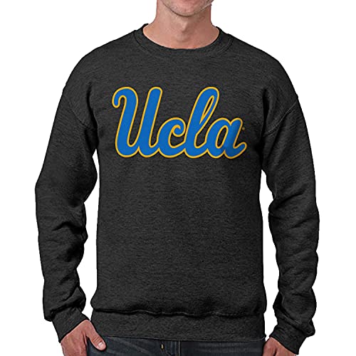 Campus Colors NCAA Fleece-Sweatshirt für Erwachsene, Anthrazit, Rundhalsausschnitt, Baumwollmischgewebe, bleiben Sie warm und repräsentieren Sie Ihr Team mit Stil (UCLA Bruins – Schwarz, Erwachsene L) von Campus Colors