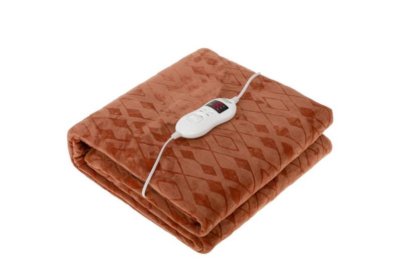 Camry Heizdecke CR 7435 Heizdecke 150 x 80 cm mit 8 Heizstufen - Orange, 1-tlg., Fleece von Camry