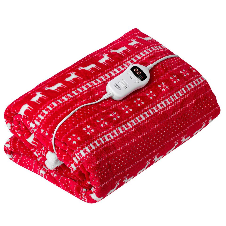 Camry Heizdecke Camry CR 7441 elektr. Heizdecke mit Timer 160x180cm Weihnachtsmuster von Camry