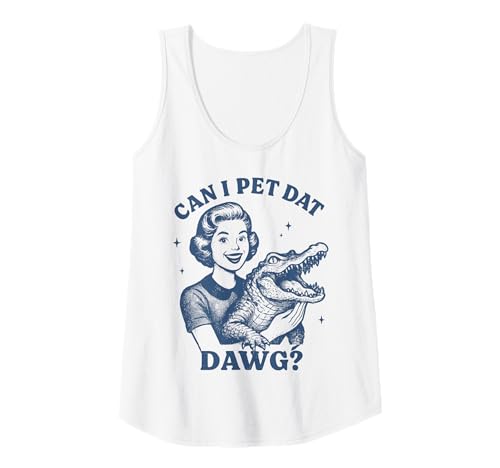 Damen Can I Pet Dat Dawg Lustiger Pin Up Alligator Meme Tank Top Damen Can I Pet Dat Dawg Lustiger Pin Up Alligator Meme Tank Top von Can I Pet This Dawg Meme Graphics