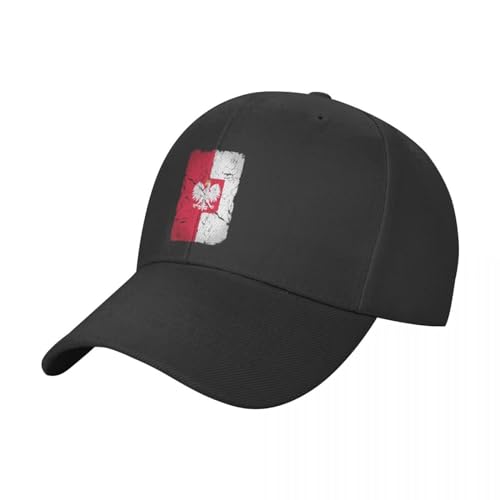 Basecap Flagge von Polen mit polnischem Adler DistressedCap Baseball Cap Partyhüte Strandhut Damenmütze Herren von CanKan