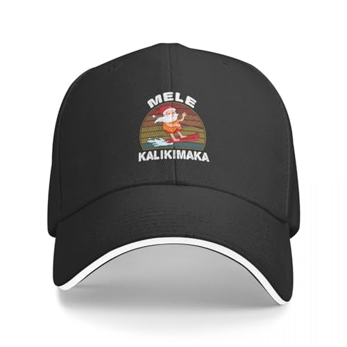Basecap Mele Kalikimaka Hawaii Weihnachten Hawaii Surfen Santa Baseball Cap Männer Hut Strandkappe für Frauen Männer Geschenk von CanKan