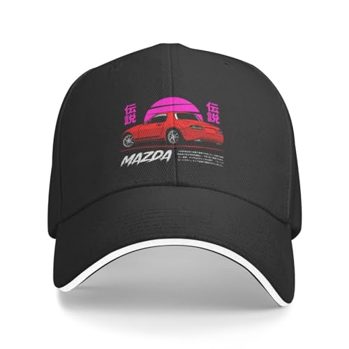 Basecap Mx5 Miata rot lila Baseball Cap Solar Hut Pferd Hut Sonnenhut Caps für Männer Frauen von CanKan