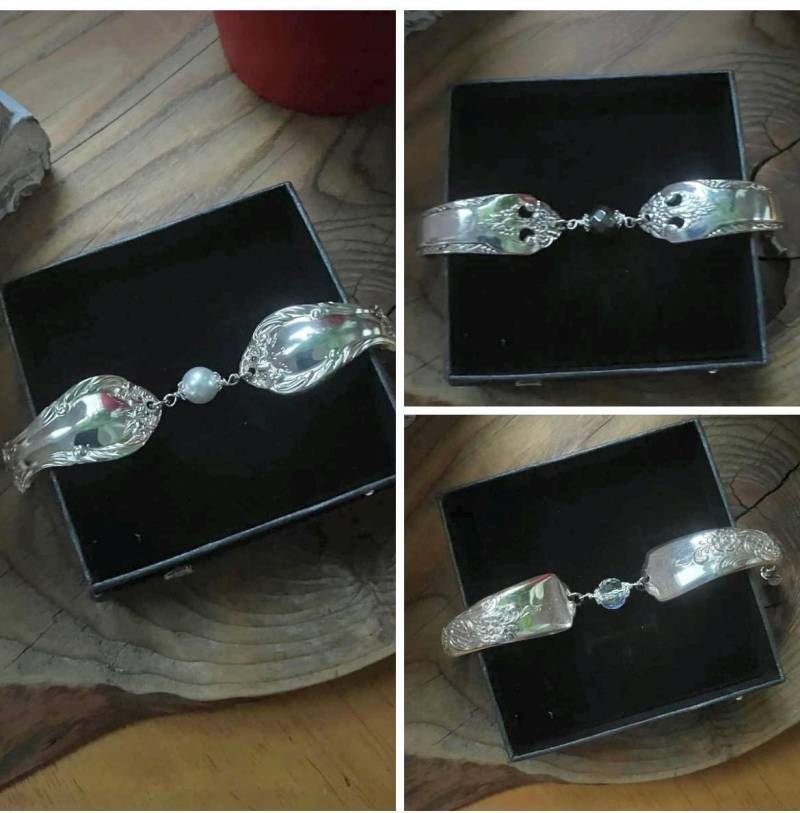 Vintage Löffel Armband - Antikes Silberbesteck Magnetverschluss Wiederverwendung von Canacadiana