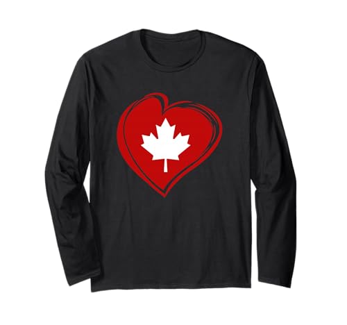 Kanada-Flagge, kanadisches Ahornblatt, Wandern, Camping, Herren, Damen, Kinder Langarmshirt von Canada Flag Canadian Apparel