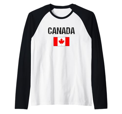 Herren Kanada Stolz Kanadische Flagge Ahornblatt Kanada Raglan von Canada Flag Canadian Canada Tee