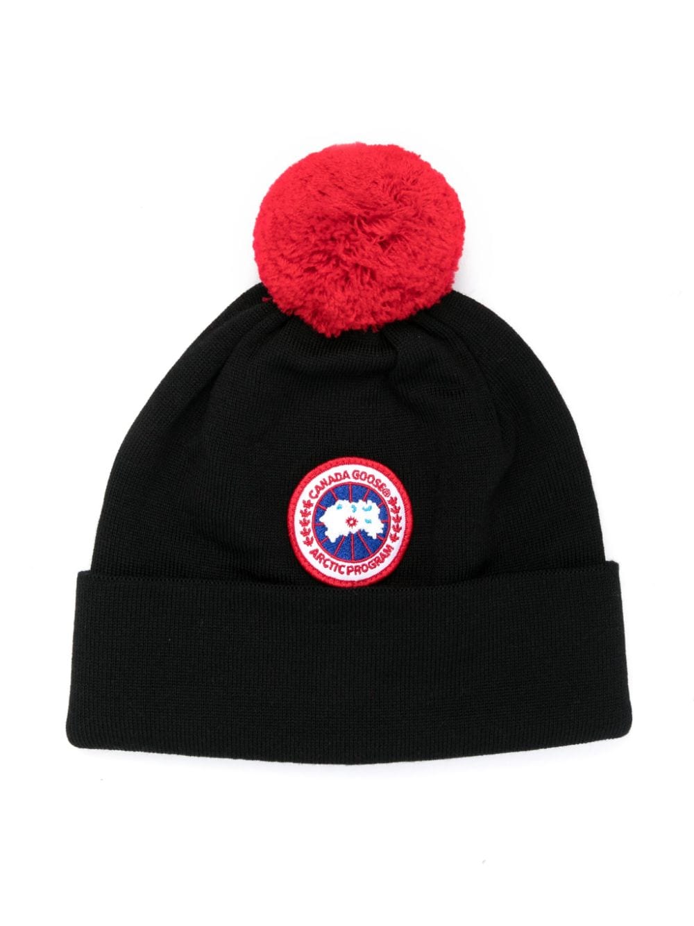 Canada Goose Kids Bommelmütze mit Logo-Patch - Schwarz von Canada Goose Kids