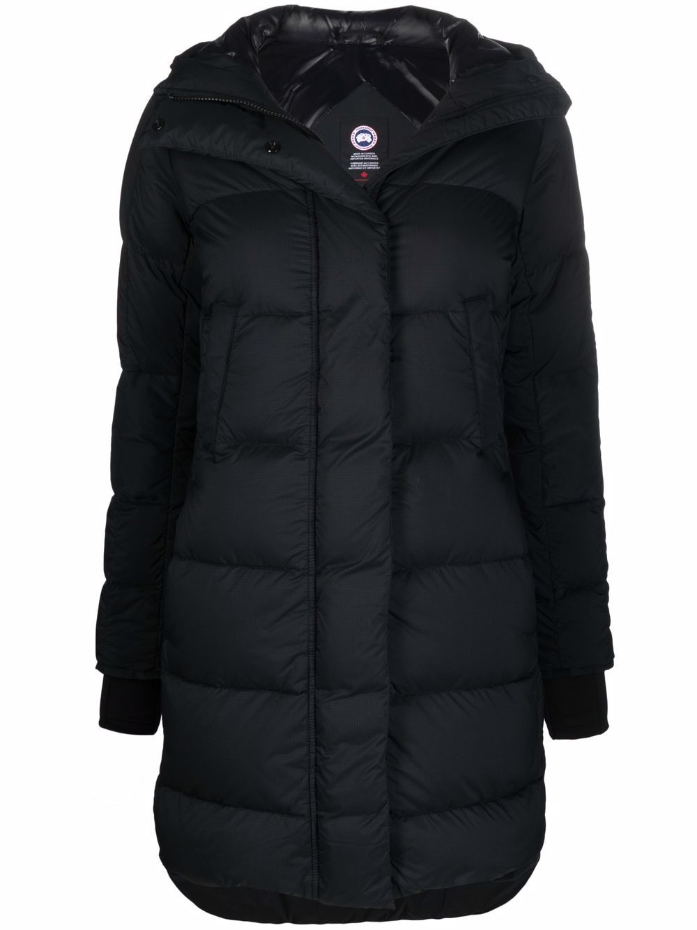 Canada Goose Daunenmantel mit Logo-Patch - Schwarz von Canada Goose