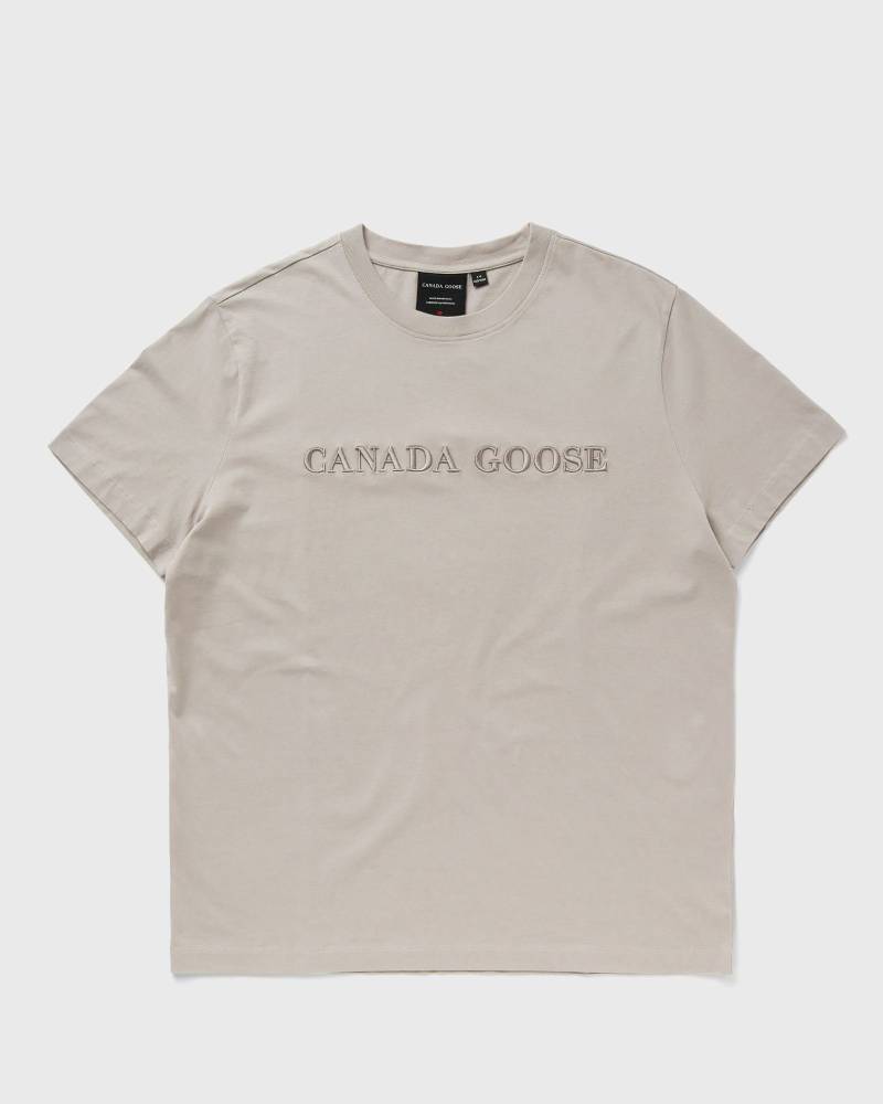 Canada Goose Emersen T-Shirt Embroidered Wordmark men Shortsleeves beige in Größe:M von Canada Goose