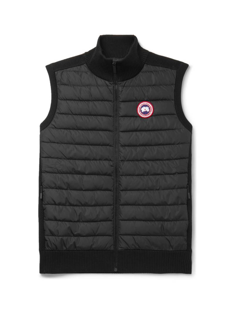 Canada Goose - HyBridge Slim-Fit Merino Wool and Quilted Nylon Down Gilet - Men - Black - M von Canada Goose