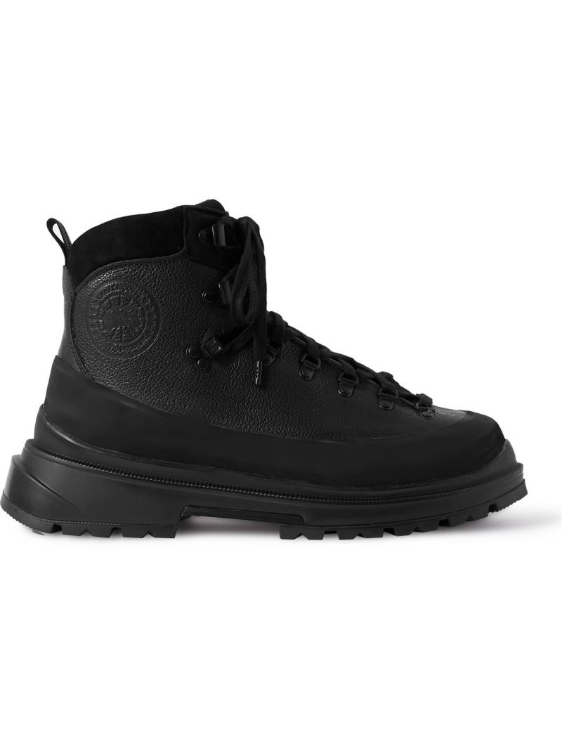 Canada Goose - Journey Rubber and Nubuck-Trimmed Full-Grain Leather Hiking Boots - Men - Black - US 7 von Canada Goose