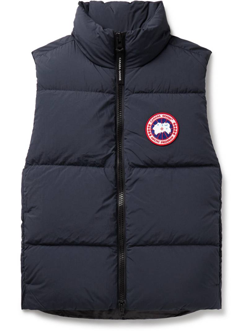 Canada Goose - Lawrence Slim-Fit Logo-Appliquéd Quilted Enduraluxe® Down Gilet - Men - Blue - L von Canada Goose