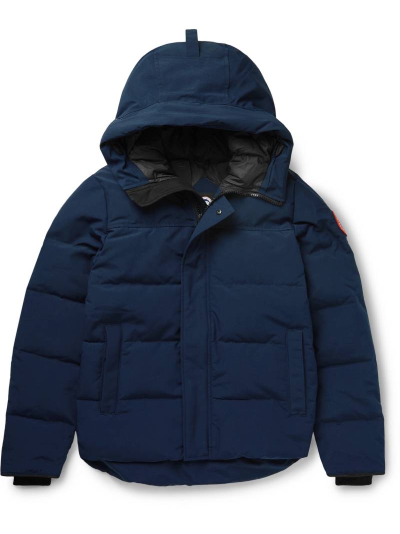 Canada Goose - Macmillan Logo-Appliquéd Quilted Shell Hooded Down Parka - Men - Blue - L von Canada Goose