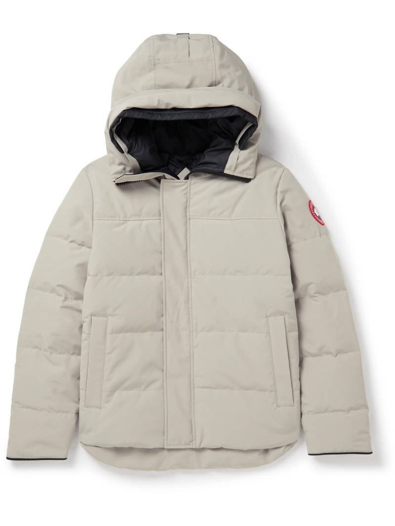 Canada Goose - Macmillan Logo-Appliquéd Quilted Shell Hooded Down Parka - Men - Neutrals - S von Canada Goose