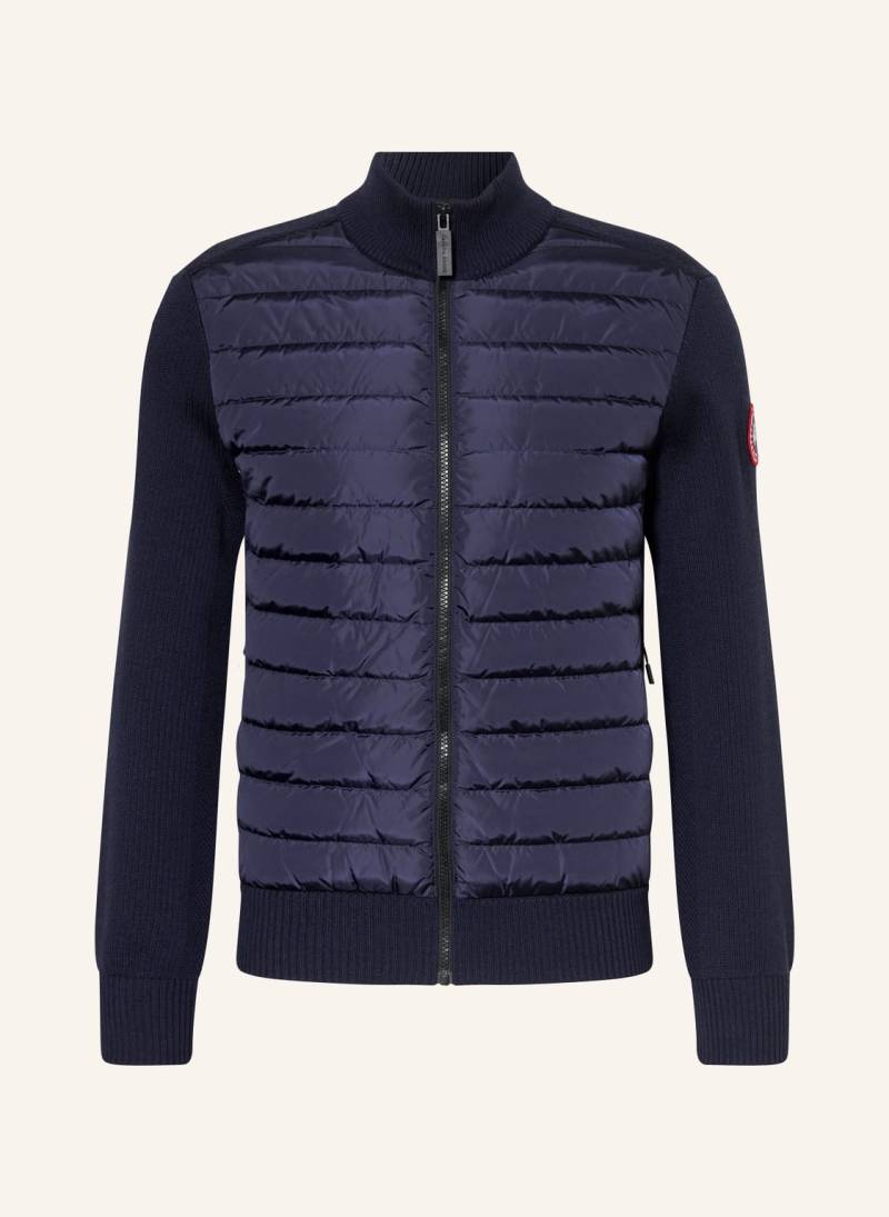 Canada Goose Strickjacke Hybrdige Im Materialmix blau von Canada Goose