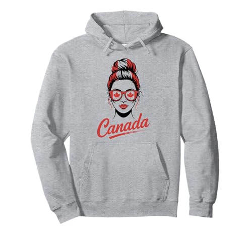Geschenk Kanada Damen Kanadische Flagge Original Chic Pullover Hoodie von Canada Patriotique Cadeaux Originaux Style Femme