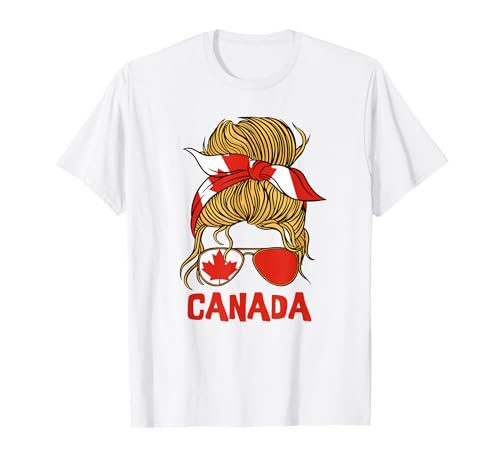 Kanada für Mädchen Kanadische Flagge für Frauen Kanada T-Shirt Kanada für Mädchen Kanadische Flagge für Frauen Kanada T-Shirt von Canada for Girls and Women