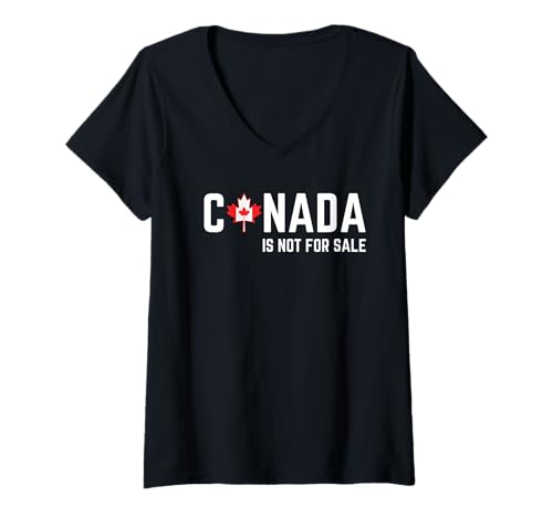 Damen Canada is not for sale - Canada's Not For Sale T-Shirt T-Shirt mit V-Ausschnitt von Canadas Not For Sale KJLS