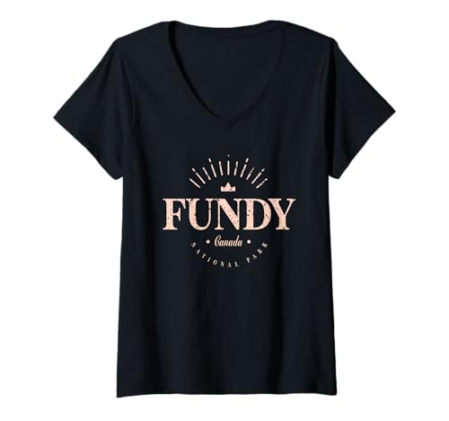Damen Fundy Canada | Fundy-Nationalpark New Brunswick Modern T-Shirt mit V-Ausschnitt Damen Fundy Canada | Fundy-Nationalpark New Brunswick Modern T-Shirt mit V-Ausschnitt von Canadian Contemporary Designs