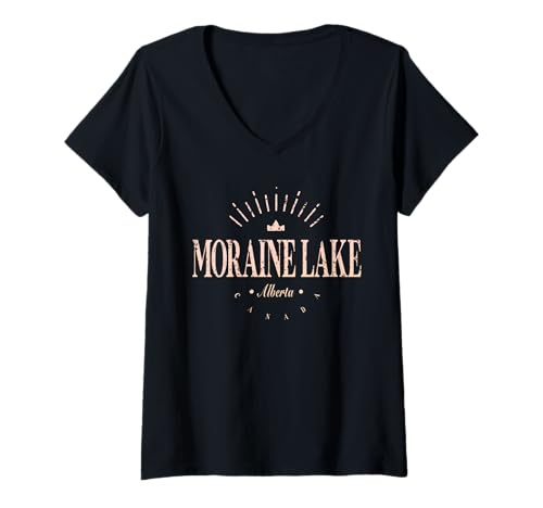 Damen Moränensee Kanada | Moraine Lake Alberta Modern T-Shirt mit V-Ausschnitt Damen Moränensee Kanada | Moraine Lake Alberta Modern T-Shirt mit V-Ausschnitt von Canadian Contemporary Designs