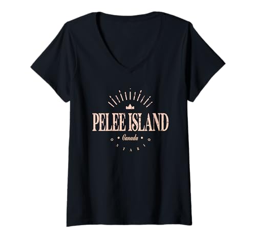 Damen Pelee Island Kanada | Pelee Island Ontario Modern T-Shirt mit V-Ausschnitt Damen Pelee Island Kanada | Pelee Island Ontario Modern T-Shirt mit V-Ausschnitt von Canadian Contemporary Designs