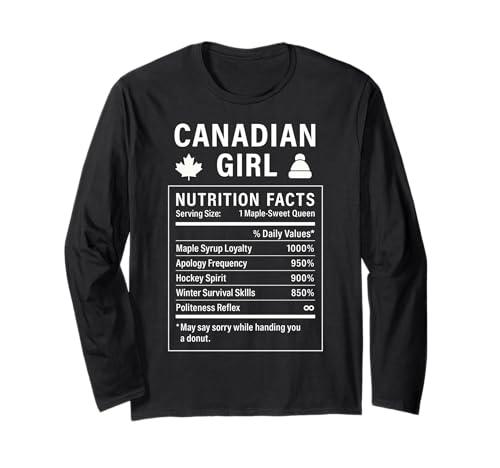 Canadian Girl Stolze Frauen mit kanadischen Wurzeln Langarmshirt Canadian Girl Stolze Frauen mit kanadischen Wurzeln Langarmshirt von Canadian Culture Gifts for Women of Canada