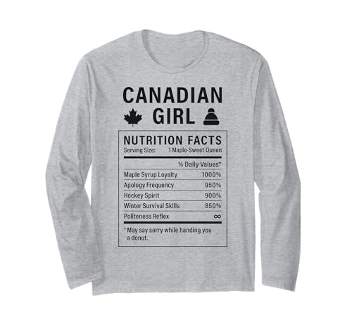 Canadian Girl Stolze Frauen mit kanadischen Wurzeln Langarmshirt Canadian Girl Stolze Frauen mit kanadischen Wurzeln Langarmshirt von Canadian Culture Gifts for Women of Canada