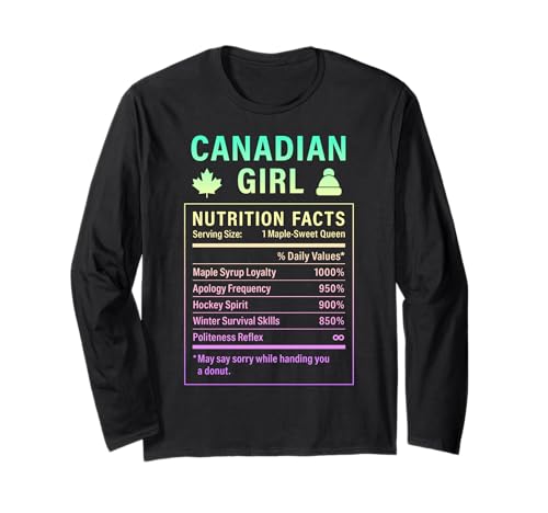 Canadian Girl Stolze Frauen mit kanadischen Wurzeln Langarmshirt Canadian Girl Stolze Frauen mit kanadischen Wurzeln Langarmshirt von Canadian Culture Gifts for Women of Canada