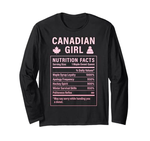 Canadian Girl Stolze Frauen mit kanadischen Wurzeln Langarmshirt Canadian Girl Stolze Frauen mit kanadischen Wurzeln Langarmshirt von Canadian Culture Gifts for Women of Canada