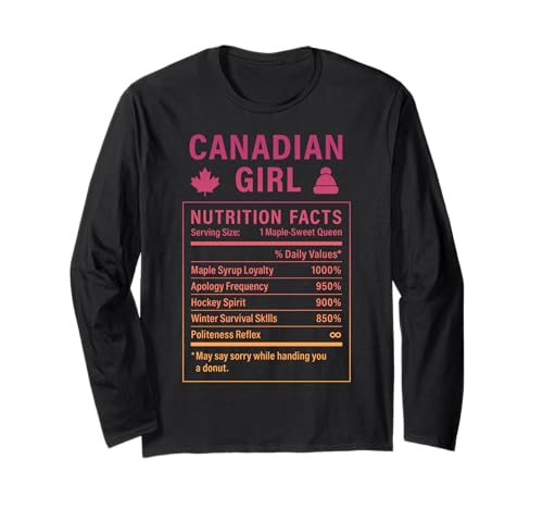Canadian Girl Stolze Frauen mit kanadischen Wurzeln Langarmshirt Canadian Girl Stolze Frauen mit kanadischen Wurzeln Langarmshirt von Canadian Culture Gifts for Women of Canada