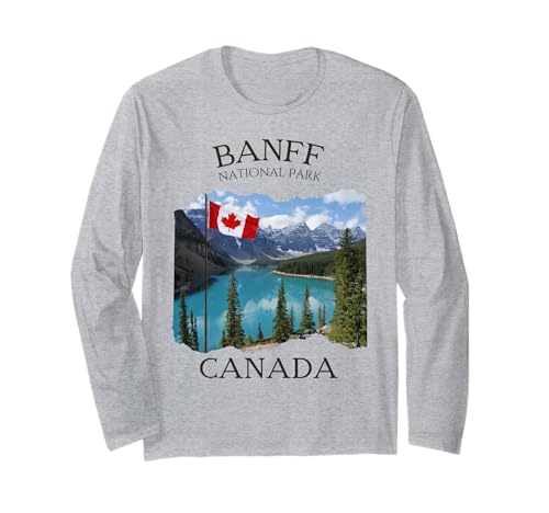 Banff Souvenir Herren Kanadische Touristen Seen Frauen Wanderer Männer Langarmshirt Banff Souvenir Herren Kanadische Touristen Seen Frauen Wanderer Männer Langarmshirt von Canadian Flag National Patriotic National Parks