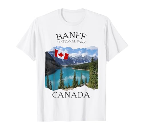 Banff Souvenir Herren Kanadische Touristen Seen Frauen Wanderer Männer T-Shirt Banff Souvenir Herren Kanadische Touristen Seen Frauen Wanderer Männer T-Shirt von Canadian Flag National Patriotic National Parks