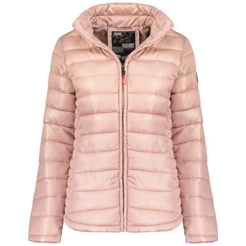 Canadian Peak Colombiana_Basic_Lady - Women's Comfortable Autumn Winter Warm Mid Thick Parka - Fine Coat Fake Fur Hood - Windbreaker Jacket - Elegant Women (Pale Pink L) von Canadian Peak