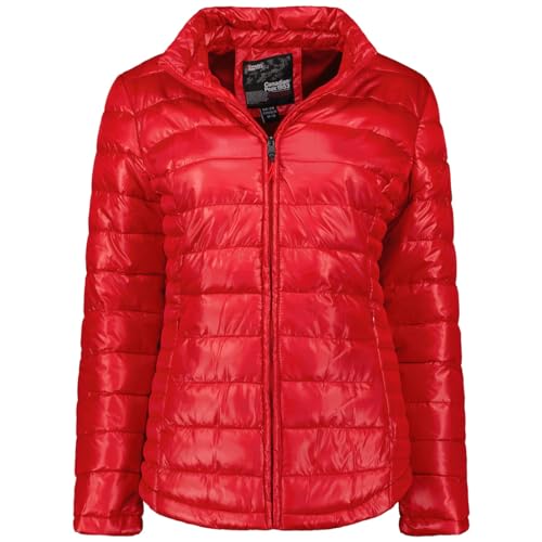 Canadian Peak Colombiana_Basic_Lady - Women's Comfortable Autumn Winter Warm Mid Thick Parka - Fine Coat Fake Fur Hood - Windbreaker Jacket - Elegant Women (Red XL) von Canadian Peak