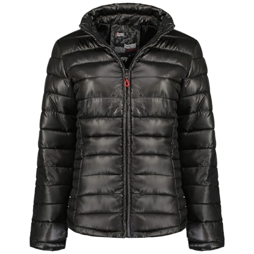 Canadian Peak Colombiana_Hood_Lady - Women's Comfortable Autumn Winter Warm Mid Thick Parka - Fine Coat Fake Fur Hood - Windbreaker Jacket - Elegant Women (Black XXL) von Canadian Peak