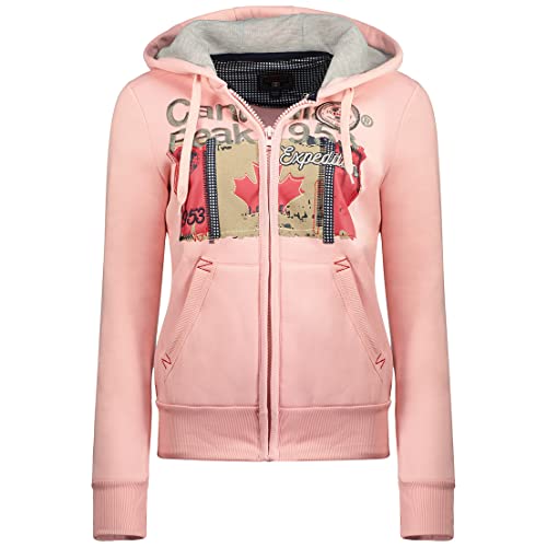 Canadian Peak Farlotteak Lady - Sudadera Mujer Capucha Y Bolsillos - Sudadera De Manga Larga Casu Y Cálida - Rego IDE para Mujeres Temporada Otoño Invierno Primavera Verano (Rosa pálido M-Talla 2) von Canadian Peak