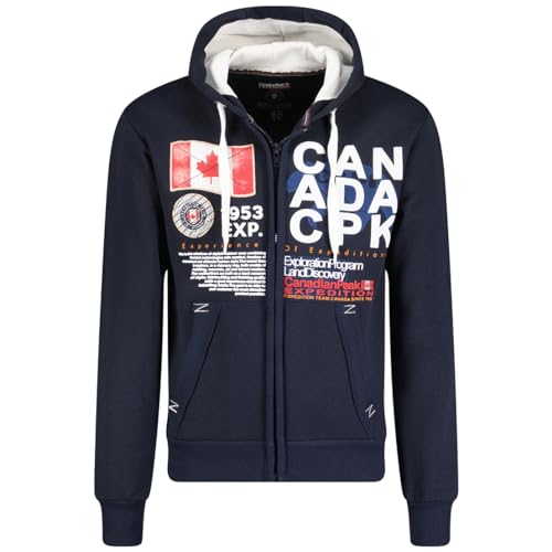 Canadian Peak Gasadeak_Men - Men's Zip Pocket Hoodie - Sweatshirt Sweater Logo Long Sleeve Warm - Men's Spring Summer Fall Winter Season (Navy Blue XXL) von Canadian Peak