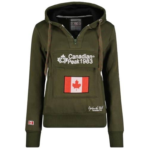 Canadian Peak Gyrelle_Lady - Women's Zip Hoodie Pockets - Sweatshirt Sweater Long Sleeve Warm Hoodie Jacket - Women's Spring Summer Autumn Winter Season (Khaki M) von Canadian Peak