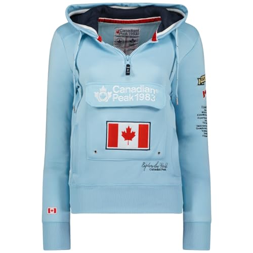 Canadian Peak Gyrelle_Lady - Women's Zip Hoodie Pockets - Sweatshirt Sweater Long Sleeve Warm Hoodie Jacket - Women's Spring Summer Autumn Winter Season (Sky Blue L) von Canadian Peak