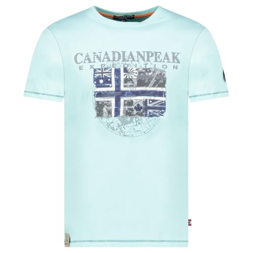 Canadian Peak Jaloneak Men - T-Shirt Baumwolle Mann - T Shirts Klassischer Sommer - Körperbekleidung Kurzarm Rundhalsausschnitt - Regulärer Schnitt (Helles Mint XL) von Canadian Peak